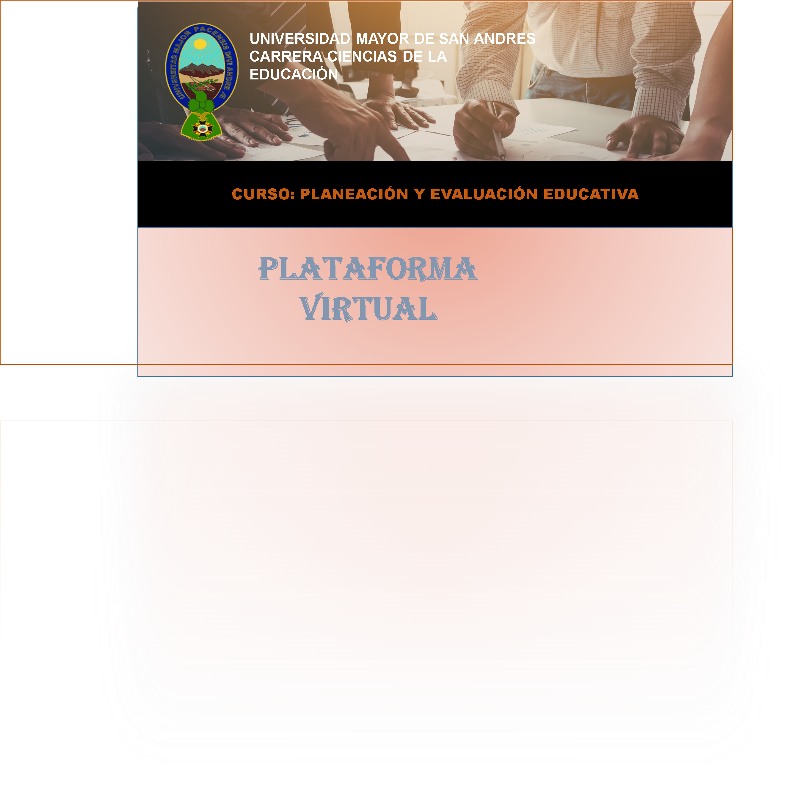 PLANEACIÓN Y EVALUACIÓN EDUCATIVA 